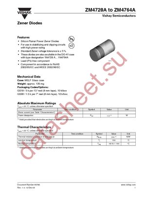 ZM4729A-GS18 datasheet  